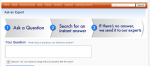 screen shot of ask an expert form